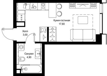 Apartment Sale, 25.5 sq. m. at Multikvartal CITYZEN, Vishnyovaya Street, Moscow, Russia #4
