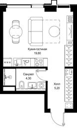 Apartment Sale, 29.3 sq. m. at Multikvartal CITYZEN, Vishnyovaya Street, Moscow, Russia #4
