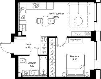 1-BD Apartment Sale, 42.8平方米 at Multikvartal CITYZEN, Vishnyovaya Street, Moscow, Russia #2 1-BD Apartment Sale, 42.8平方米 at Multikvartal CITYZEN, Vishnyovaya Street, Moscow, Russia #2