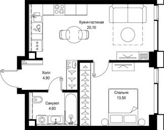 1-BD Apartment Sale, 43.1 sq. m. at Multikvartal CITYZEN, Vishnyovaya Street, Moscow, Russia #3 1-BD Apartment Sale, 43.1 sq. m. at Multikvartal CITYZEN, Vishnyovaya Street, Moscow, Russia #3
