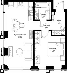 1-BD Apartment Sale, 49 sq. m. at Multikvartal CITYZEN, Vishnyovaya Street, Moscow, Russia #3 1-BD Apartment Sale, 49 sq. m. at Multikvartal CITYZEN, Vishnyovaya Street, Moscow, Russia #3