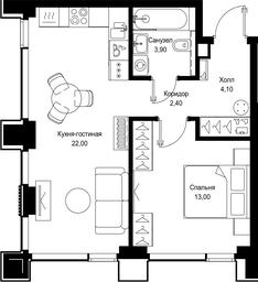 1-BD Apartment Sale, 45.4平方米 at Multikvartal CITYZEN, Vishnyovaya Street, Moscow, Russia #3 1-BD Apartment Sale, 45.4平方米 at Multikvartal CITYZEN, Vishnyovaya Street, Moscow, Russia #3