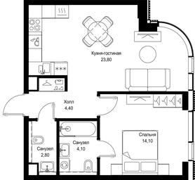 1-BD Apartment Sale, 49.2平方米 at Multikvartal CITYZEN, Vishnyovaya Street, Moscow, Russia #3 1-BD Apartment Sale, 49.2平方米 at Multikvartal CITYZEN, Vishnyovaya Street, Moscow, Russia #3