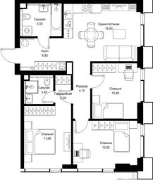 3-BD Apartment Sale, 74 sq. m. at Multikvartal CITYZEN, Vishnyovaya Street, Moscow, Russia #2 3-BD Apartment Sale, 74 sq. m. at Multikvartal CITYZEN, Vishnyovaya Street, Moscow, Russia #2
