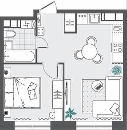 1-BD Apartment Sale, 37.49 sq. m. at Tsvetochnye Polyany City, kvartal № 165, Filimonkovskoye Municipal Formation, Moscow, Russia #3 1-BD Apartment Sale, 37.49 sq. m. at Tsvetochnye Polyany City, kvartal № 165, Filimonkovskoye Municipal Formation, Moscow, Russia #3