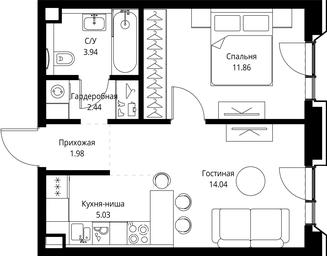 1-BD Apartment Sale, 39.29平方米 at MIRA, Mira Avenue, Moscow, Russia #2 1-BD Apartment Sale, 39.29平方米 at MIRA, Mira Avenue, Moscow, Russia #2