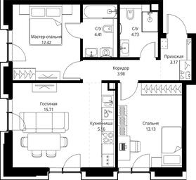 2-BD Apartment Sale, 62.71平方米 at MIRA, Mira Avenue, Moscow, Russia #2 2-BD Apartment Sale, 62.71平方米 at MIRA, Mira Avenue, Moscow, Russia #2