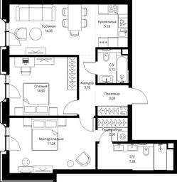 2-BD Apartment Sale, 74.95平方米 at MIRA, Mira Avenue, Moscow, Russia #2 2-BD Apartment Sale, 74.95平方米 at MIRA, Mira Avenue, Moscow, Russia #2