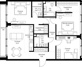 3-BD Apartment Sale, 90.03平方米 at MIRA, Mira Avenue, Moscow, Russia #3 3-BD Apartment Sale, 90.03平方米 at MIRA, Mira Avenue, Moscow, Russia #3