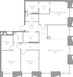 2-BD Apartment Sale, 85.9 sq. m. at Luzhniki Collection, Luzhnetskaya Embankment, 2/4с17, Moscow, Russia #2 2-BD Apartment Sale, 85.9 sq. m. at Luzhniki Collection, Luzhnetskaya Embankment, 2/4с17, Moscow, Russia #2