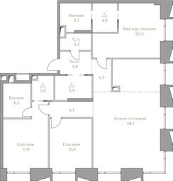 2-BD Apartment Sale, 85.9 sq. m. at Luzhniki Collection, Luzhnetskaya Embankment, 2/4с17, Moscow, Russia #3 2-BD Apartment Sale, 85.9 sq. m. at Luzhniki Collection, Luzhnetskaya Embankment, 2/4с17, Moscow, Russia #3