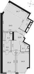 3-BD Apartment Sale, 91.3平方米 at Arkhitektor, Akademika Volgina Street, 2Д, Moscow, Russia #2 3-BD Apartment Sale, 91.3平方米 at Arkhitektor, Akademika Volgina Street, 2Д, Moscow, Russia #2