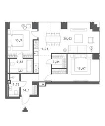 Продажа 2-комн. квартиры, 84,63 м² в ЖК «Клубный дом Forum (Клубный дом Форум)», Садовая-Сухаревская улица, Москва, Россия #4