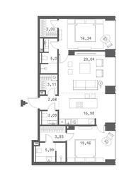 2-BD Apartment Sale, 96.65 sq. m. at Klubny dom Forum (Klubny dom Forum), Sadovaya-Sukharevskaya Street, Moscow, Russia #4