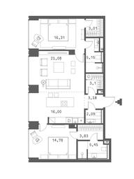 2-BD Apartment Sale, 95.31 sq. m. at Klubny dom Forum (Klubny dom Forum), Sadovaya-Sukharevskaya Street, Moscow, Russia #3 2-BD Apartment Sale, 95.31 sq. m. at Klubny dom Forum (Klubny dom Forum), Sadovaya-Sukharevskaya Street, Moscow, Russia #3
