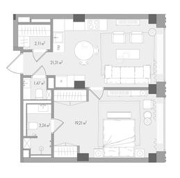 1-BD Apartment Sale, 48.9平方米 at Klubny dom Forum (Klubny dom Forum), Sadovaya-Sukharevskaya Street, Moscow, Russia #3 1-BD Apartment Sale, 48.9平方米 at Klubny dom Forum (Klubny dom Forum), Sadovaya-Sukharevskaya Street, Moscow, Russia #3