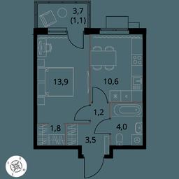 1-BD Apartment Sale, 36.1 sq. m. at 1 Izmajlovskij, Montazhnaya Street, 8с13, Moscow, Russia #3 1-BD Apartment Sale, 36.1 sq. m. at 1 Izmajlovskij, Montazhnaya Street, 8с13, Moscow, Russia #3