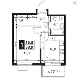 1-BD Apartment Sale, 38.9 sq. m. at 1 Izmajlovskij, Montazhnaya Street, 8с13, Moscow, Russia #2 1-BD Apartment Sale, 38.9 sq. m. at 1 Izmajlovskij, Montazhnaya Street, 8с13, Moscow, Russia #2