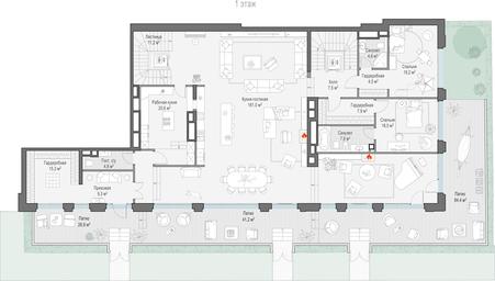 5-BD Apartment Sale, 1,029.7 sq. m. at Obydenskiy 1, 1st Obydensky Lane, 12с1, Moscow, Russia #2 5-BD Apartment Sale, 1,029.7 sq. m. at Obydenskiy 1, 1st Obydensky Lane, 12с1, Moscow, Russia #2