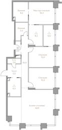 3-BD Apartment Sale, 143.1平方米 at Luzhniki Collection, Luzhnetskaya Embankment, 2/4с17, Moscow, Russia #4