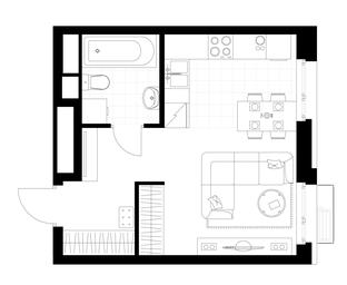 Apartment Sale, 28.4 sq. m. at Rezidentsii Skolkovo, Kashtanovaya ulitsa, 1, rabochiy posyolok Zarechye, Odintsovskiy City District, Moscow Region, Russia #4