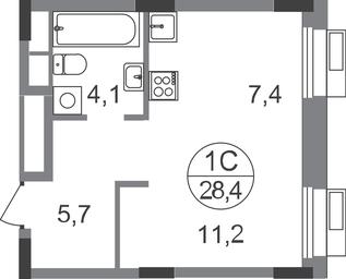 Apartment Sale, 28.4 sq. m. at Rezidentsii Skolkovo, Kashtanovaya ulitsa, 1, rabochiy posyolok Zarechye, Odintsovskiy City District, Moscow Region, Russia #2 Apartment Sale, 28.4 sq. m. at Rezidentsii Skolkovo, Kashtanovaya ulitsa, 1, rabochiy posyolok Zarechye, Odintsovskiy City District, Moscow Region, Russia #2