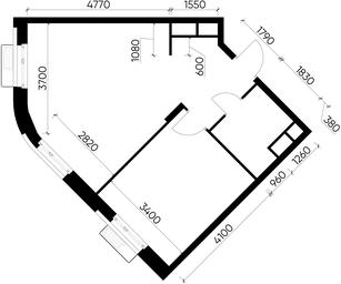 Apartment Sale, 45.5平方米 at Rezidentsii Skolkovo, Kashtanovaya ulitsa, 1, rabochiy posyolok Zarechye, Odintsovskiy City District, Moscow Region, Russia #3