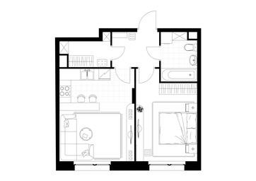 Apartment Sale, 44.9 sq. m. at Rezidentsii Skolkovo, Kashtanovaya ulitsa, 1, rabochiy posyolok Zarechye, Odintsovskiy City District, Moscow Region, Russia #4