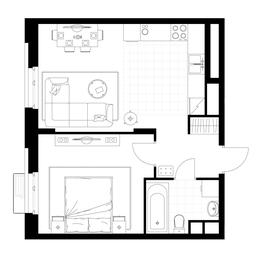 Apartment Sale, 44.3 sq. m. at Rezidentsii Skolkovo, Kashtanovaya ulitsa, 1, rabochiy posyolok Zarechye, Odintsovskiy City District, Moscow Region, Russia #4