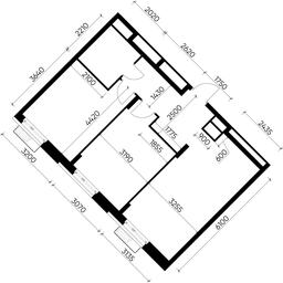 2-BD Apartment Sale, 57.6 sq. m. at Rezidentsii Skolkovo, Kashtanovaya ulitsa, 1, rabochiy posyolok Zarechye, Odintsovskiy City District, Moscow Region, Russia #3