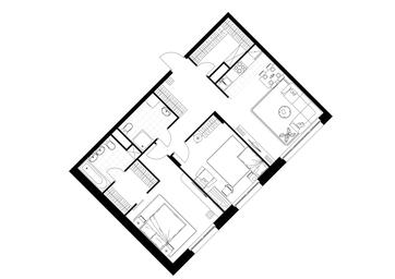2-BD Apartment Sale, 80.8 sq. m. at Rezidentsii Skolkovo, Kashtanovaya ulitsa, 1, rabochiy posyolok Zarechye, Odintsovskiy City District, Moscow Region, Russia #4