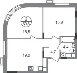 2-BD Apartment Sale, 60.8 sq. m. at Rezidentsii Skolkovo, Kashtanovaya ulitsa, 1, rabochiy posyolok Zarechye, Odintsovskiy City District, Moscow Region, Russia #2 2-BD Apartment Sale, 60.8 sq. m. at Rezidentsii Skolkovo, Kashtanovaya ulitsa, 1, rabochiy posyolok Zarechye, Odintsovskiy City District, Moscow Region, Russia #2