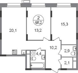 2-BD Apartment Sale, 68.2 sq. m. at Rezidentsii Skolkovo, Kashtanovaya ulitsa, 1, rabochiy posyolok Zarechye, Odintsovskiy City District, Moscow Region, Russia #2 2-BD Apartment Sale, 68.2 sq. m. at Rezidentsii Skolkovo, Kashtanovaya ulitsa, 1, rabochiy posyolok Zarechye, Odintsovskiy City District, Moscow Region, Russia #2