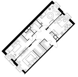3-BD Apartment Sale, 91.9平方米 at Rezidentsii Skolkovo, Kashtanovaya ulitsa, 1, rabochiy posyolok Zarechye, Odintsovskiy City District, Moscow Region, Russia #4