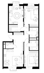 3-BD Apartment Sale, 86.7 sq. m. at Rezidentsii Skolkovo, Kashtanovaya ulitsa, 1, rabochiy posyolok Zarechye, Odintsovskiy City District, Moscow Region, Russia #4