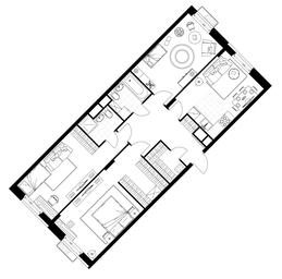 3-BD Apartment Sale, 91.9 sq. m. at Rezidentsii Skolkovo, Kashtanovaya ulitsa, 1, rabochiy posyolok Zarechye, Odintsovskiy City District, Moscow Region, Russia #4