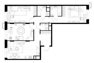 3-BD Apartment Sale, 93平方米 at Rezidentsii Skolkovo, Kashtanovaya ulitsa, 1, rabochiy posyolok Zarechye, Odintsovskiy City District, Moscow Region, Russia #4