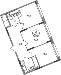 2-BD Apartment Sale, 49.9 sq. m. at Peredelkino Blizhnee, Korneya Chukovskogo Street, 1, Vnukovskoye Settlement, Moscow, Russia #2 2-BD Apartment Sale, 49.9 sq. m. at Peredelkino Blizhnee, Korneya Chukovskogo Street, 1, Vnukovskoye Settlement, Moscow, Russia #2
