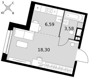 Apartment Sale, 28.47平方米 at Dvizhenie. Govorovo, Центральная улица, 47, деревня Говорово, поселение Московский, Москва, Россия #3 Apartment Sale, 28.47平方米 at Dvizhenie. Govorovo, Центральная улица, 47, деревня Говорово, поселение Московский, Москва, Россия #3