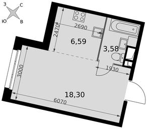 Apartment Sale, 28.47平方米 at Dvizhenie. Govorovo, Центральная улица, 47, деревня Говорово, поселение Московский, Москва, Россия #2 Apartment Sale, 28.47平方米 at Dvizhenie. Govorovo, Центральная улица, 47, деревня Говорово, поселение Московский, Москва, Россия #2