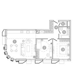2-BD Apartment Sale, 80.2平方米 at UNO.Sokolinaya Gora, 8th Sokolinoy Gory Street, 26, Moscow, Russia #3