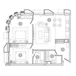 2-BD Apartment Sale, 79.1 sq. m. at UNO.Sokolinaya Gora, 8th Sokolinoy Gory Street, 26, Moscow, Russia #3 2-BD Apartment Sale, 79.1 sq. m. at UNO.Sokolinaya Gora, 8th Sokolinoy Gory Street, 26, Moscow, Russia #3