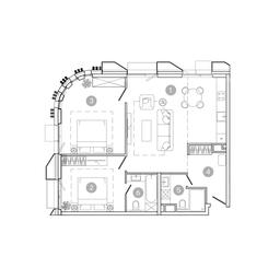 2-BD Apartment Sale, 79.1 sq. m. at UNO.Sokolinaya Gora, 8th Sokolinoy Gory Street, 26, Moscow, Russia #2 2-BD Apartment Sale, 79.1 sq. m. at UNO.Sokolinaya Gora, 8th Sokolinoy Gory Street, 26, Moscow, Russia #2