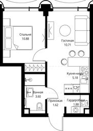 1-BD Apartment Sale, 33.87平方米 at MIRA, Mira Avenue, Moscow, Russia #3 1-BD Apartment Sale, 33.87平方米 at MIRA, Mira Avenue, Moscow, Russia #3