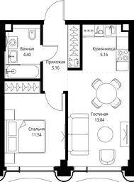 1-BD Apartment Sale, 40.1平方米 at MIRA, Mira Avenue, Moscow, Russia #3 1-BD Apartment Sale, 40.1平方米 at MIRA, Mira Avenue, Moscow, Russia #3