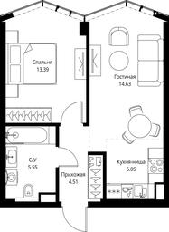 1-BD Apartment Sale, 43.13平方米 at MIRA, Mira Avenue, Moscow, Russia #3 1-BD Apartment Sale, 43.13平方米 at MIRA, Mira Avenue, Moscow, Russia #3