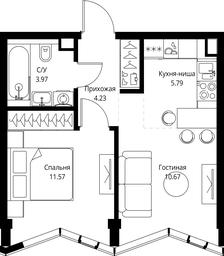 1-BD Apartment Sale, 36.23 sq. m. at MIRA, Mira Avenue, Moscow, Russia #3 1-BD Apartment Sale, 36.23 sq. m. at MIRA, Mira Avenue, Moscow, Russia #3
