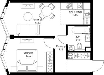 1-BD Apartment Sale, 43.15 sq. m. at MIRA, Mira Avenue, Moscow, Russia #3 1-BD Apartment Sale, 43.15 sq. m. at MIRA, Mira Avenue, Moscow, Russia #3