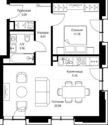 Продажа 1-комн. квартиры, 49,64 м² в ЖК «MИRA», проспект Мира, Москва, Россия #2 Продажа 1-комн. квартиры, 49,64 м² в ЖК «MИRA», проспект Мира, Москва, Россия #2