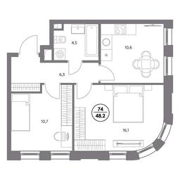 3-BD Apartment Sale, 48.2平方米 at Admiral, Shosseynaya Street, 4А, Moscow, Russia #3 3-BD Apartment Sale, 48.2平方米 at Admiral, Shosseynaya Street, 4А, Moscow, Russia #3